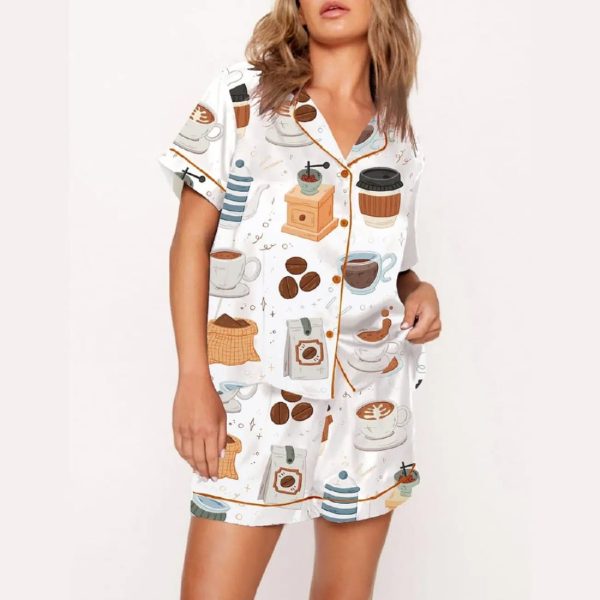 Vintage Coffee Time Art Print Pajama Set