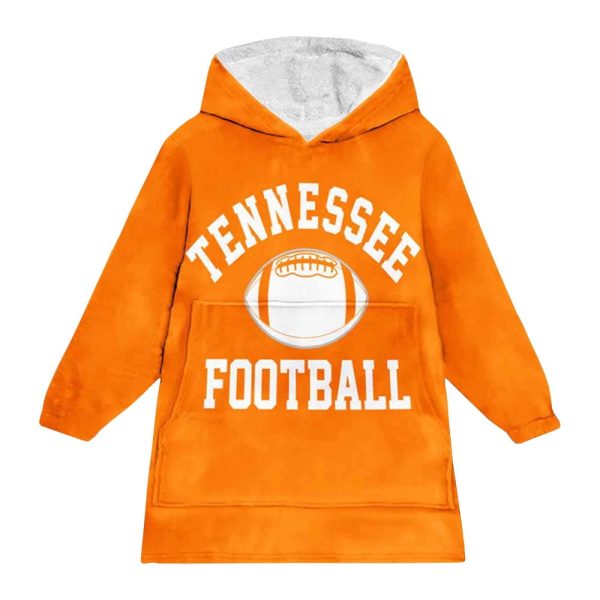 Volunteers Go Big Orange Football Blanket Hoodie