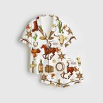 Wild West Cowboy Satin Pajama Set