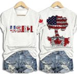 Women'S Retro USEH Print T-Shirt