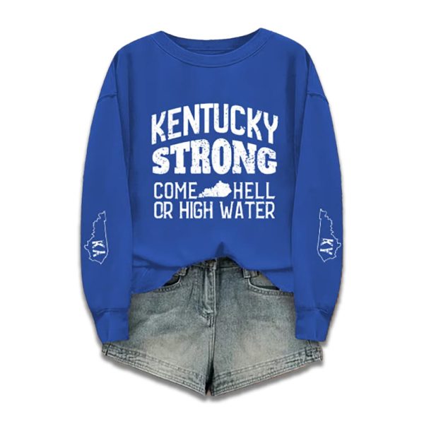 Womens Kentucky Flooding 2025 Unsinkable Casual Sweatshirt