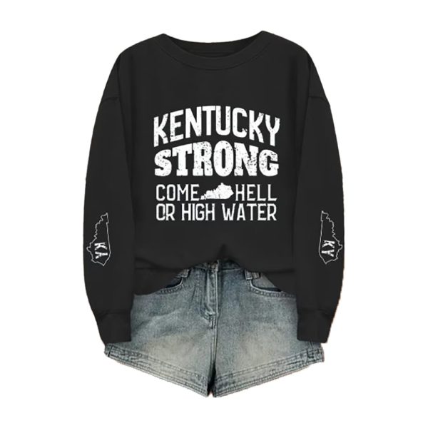 Womens Kentucky Flooding 2025 Unsinkable Casual Sweatshirt