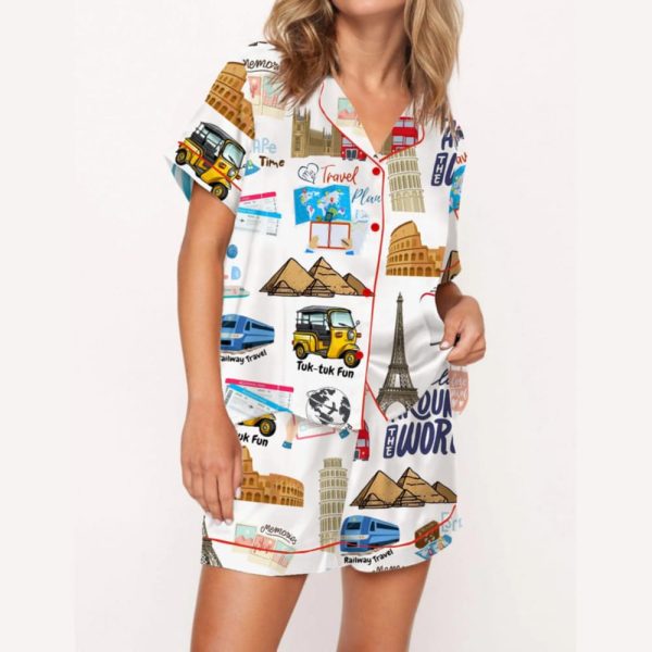 World Travel Pajama Set