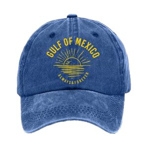 Gulf Of Mexico Always And Forever Print Baseball Cap1