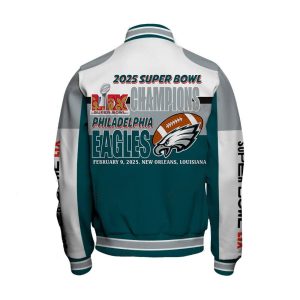 Eagles Super Bowl LIX Winning Spirit Baseball Jacket 3