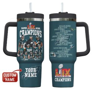 Eagles Super Bowl LIX Champions Personalized 40oz Stanley Tumbler