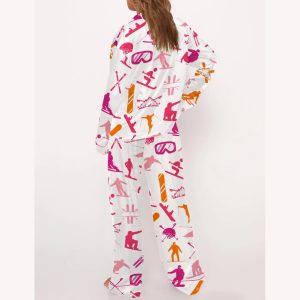 Snowboarding Satin Pajama Set2