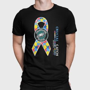 Eagles Crucial Catch Intercept Autism Shirt 4