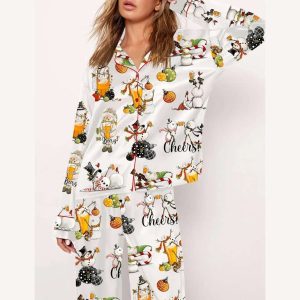 Beer Drinking Snowman Pajama Set