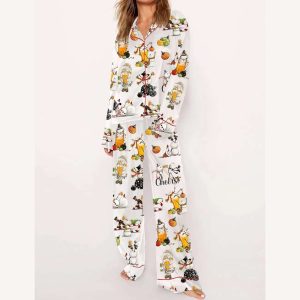 Beer Drinking Snowman Pajama Set1