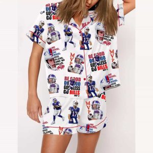 Be Good Do Good God Bless and Go Bills Josh Allen MVP Pajama Set2