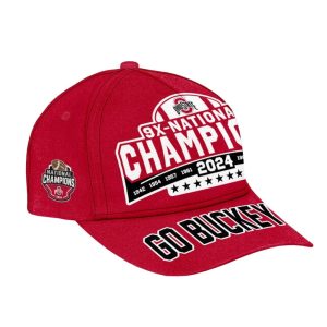Ohio State 9x National Champions 2024 Go Buckeyes Hat 2