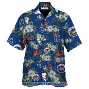 Mets Flowery Aloha Summer Beach Hawaiian Shirt1