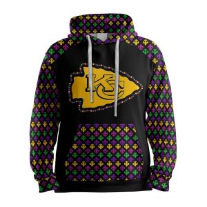 Mardi Gras Kansas City Football Unisex Hoodie