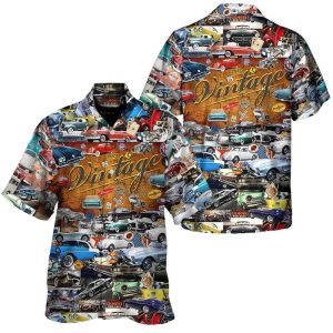 Retro Classic Car Hawaiian Shirt1