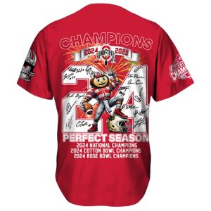 Ohio State Champions 2024 2025 Perfect Season Jersey 2