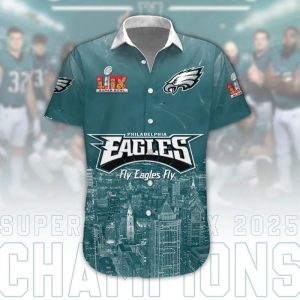 Eagles Super Bowl LIX Champions Hawaiian Shirt1