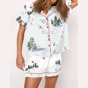 Womens Apres Ski Mountain Pajama Set