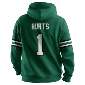 Jalen Hurts Captain 1 Philadelphia Football Unisex Hoodie2