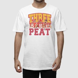 Chiefs Mahomes Pacheco Kelce Three Peat Super Bowl Shirt 2