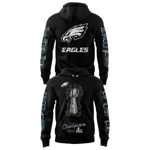 Eagles Super Bowl LIX Champions Lombardi Trophy Hoodie