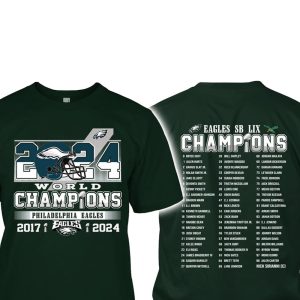 2024 World Champions Eagles SB LIX Shirt