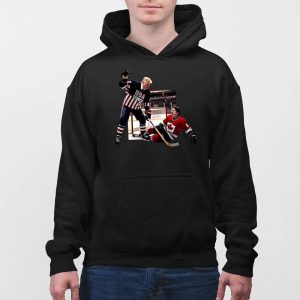 Trump Defeating Justin Trudeau Funny Hockey Shirt 4