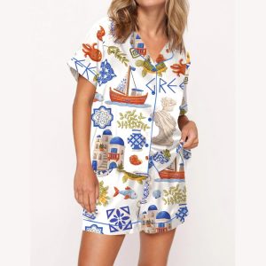 Greece Satin Pajama Set