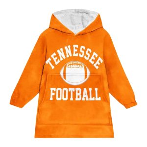 Volunteers Go Big Orange Football Blanket Hoodie