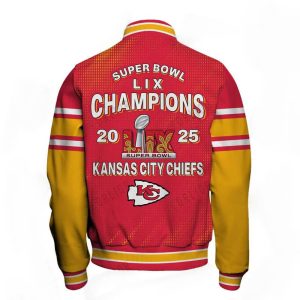 KC Chiefs Super Bowl LIX Champions Baseball Jacket 3