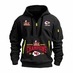 KC Chiefs Super Bowl LIX Champions Quarter Zip Hoodie1