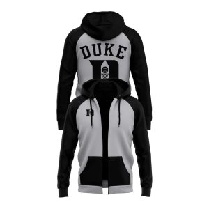 Coach Jon Scheyer Duke Mens Basketball Black Grey Zip Hoodie