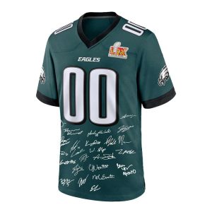 Eagles Champions Super Bowl 2025 Signature Custom Jersey1