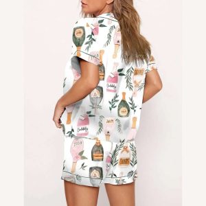 Champagne And Wine Bottles Pajama Set1