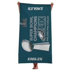 Eagles Super Bowl LIX Champions Beach Towel1