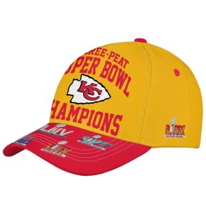 Three Peat Super Bowl Chiefs Champion 2025 Hat 4