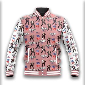 Trump Dance 45 47 Varsity Jacket2