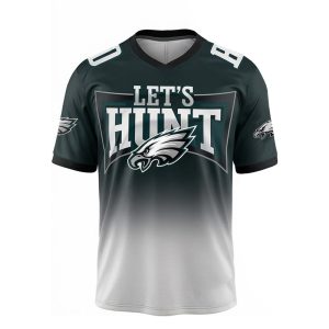 Lets Hunt Eagles Super Bowl LIX Championship 3D Football Jersey 2