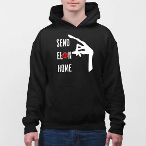 V neck Retro Canada Send Elon Home Print T Shirt 5