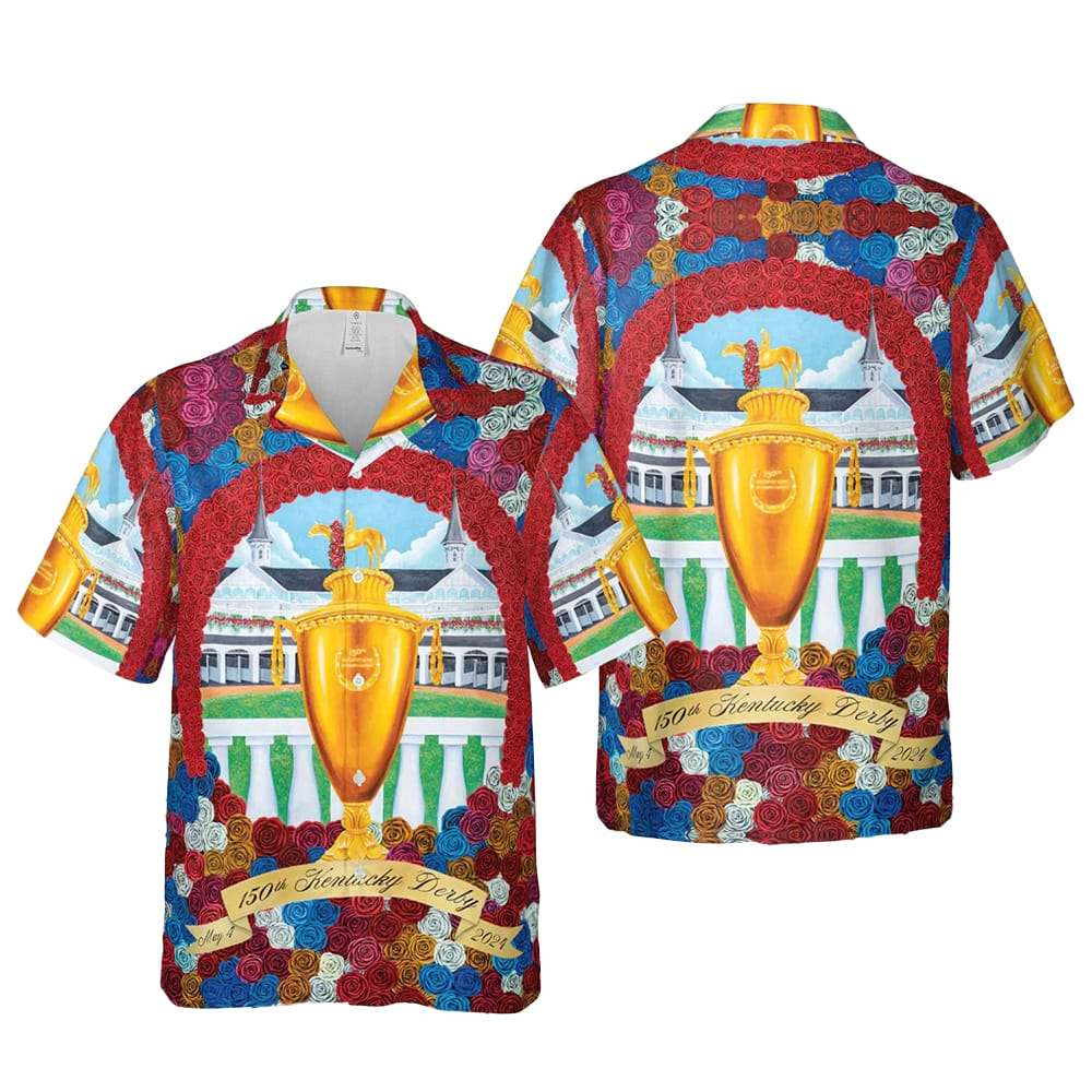 150th Anni Running Of The Kentucky Derby Hawaiian Shirt 150th Anni Running Of The Kentucky Derby Hawaiian Shirt