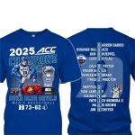 2025 ACC Champions Duke Men's Basketball Two-Sided Shirt
