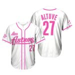 2025 Astros Jose Altuve Throwback White And Pink Jersey Giveaway