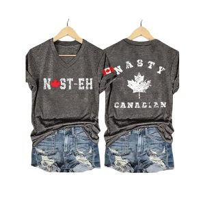 Retro Nasty Canadians Print T Shirt3