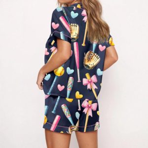 Coquette Softball Satin Pajama Set