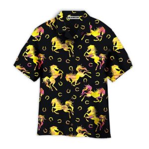 Golden Horse Racing Kentucky Derby Hawaiian Shirt