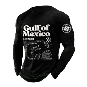 The Gulf Of Mexico Est 1550 Golfo De Mexico Map Sweatshirt1