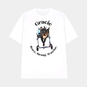 Gracie Cat Brave Strong Warrior Shirt 1