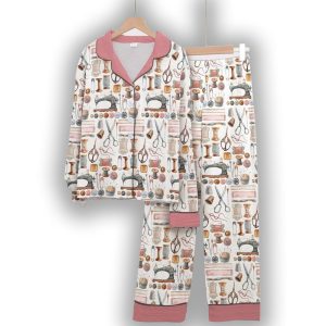 Sewing Lover Classic Pajama Set Vintage Sewing Tools1