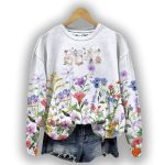8647 Floral Print Sweatshirt