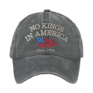 No Kings In America Since 1776 Print Baseball Cap1